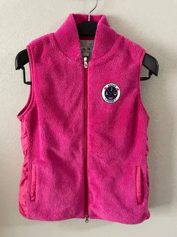 adidas 골프 핑크 플리스 베스트 L 여성용 가을/겨울 아디다스