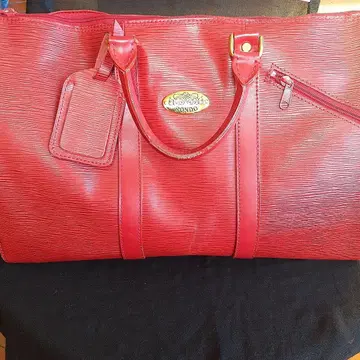 빨간색 스트라이프 무늬 보스턴 백