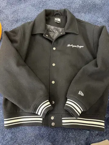 NEW ERA 바시티 자켓 블랙 M