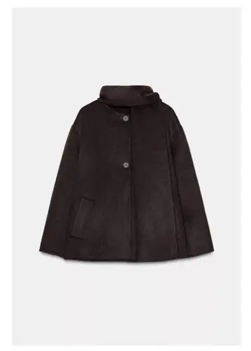 ZARA 울 숏 스카프 코트 M