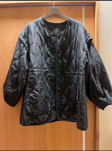 아우터 w closet 블랙 퀼팅 자켓