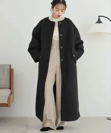 hinari 부클레 노카라 롱 코트 S