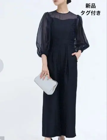 새상품 rire fete 정가 3만 9000엔 플라워 자카드 올인원