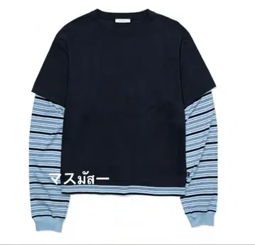 LOW CLASSIC 스트라이프 오버 셔츠 투피스 스타일 상의 긴팔