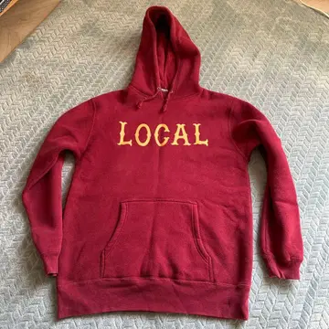 CLUCT 클럭 LOCAL 로고 후드 부착 후드티 버건디