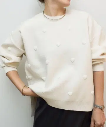 Rouge vif Anna 하트 자카드 니트 풀오버