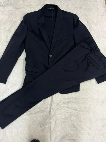 무인양품 남성용 셋업 자켓 팬츠 네이비