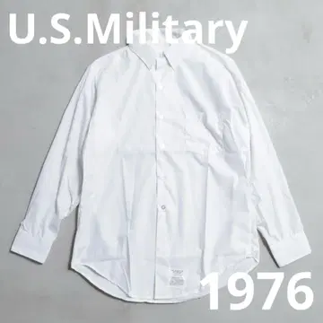 레어 데드 새상품 70s 미군 화이트 셔츠 코튼 폴리 Medium