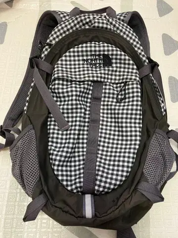 THE NORTH FACE 깅엄 체크 패턴 백팩 SKUA
