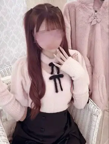 모에냐 암커버 포함 니트 풀오버 핑크 L