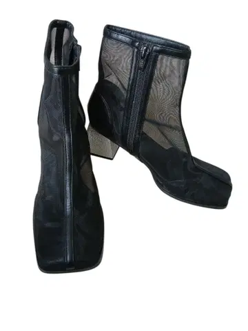 하레 HARE [ 23.5 ] 라메 힐 메쉬 썸머 부츠 지퍼