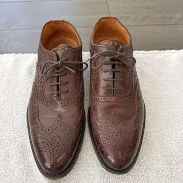 PaulStuart 윙팁 가죽 슈즈 다크 브라운 25cm