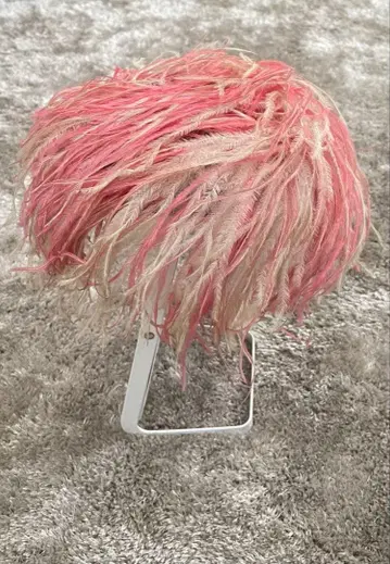 프린지 디자인 베레모 핑크