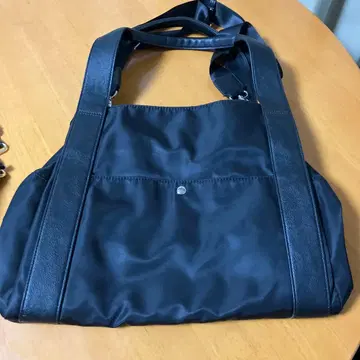 블랙 나일론 숄더백