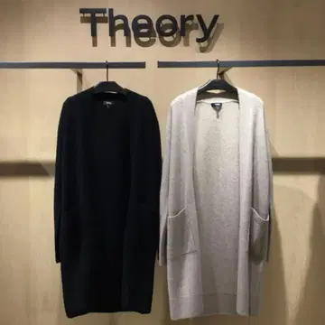 Theory 롱 가디건 라쿤 니트