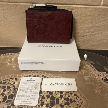 [새상품] 캘빈클라인 소가죽 코인 케이스 보르도 11,550엔