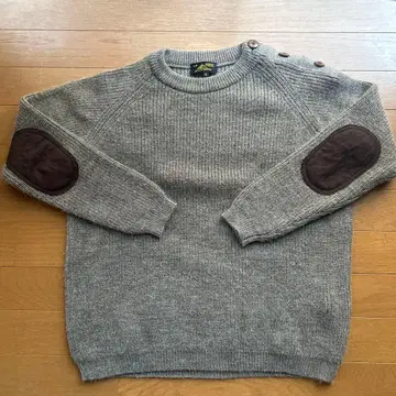 LE MONT ST MICHEL 브라운 계열 스웨터 S 엘보 패치 포함