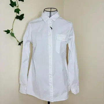 플라스테 Plst 미사용 택 포함 소매 롤업 블라우스 화이트