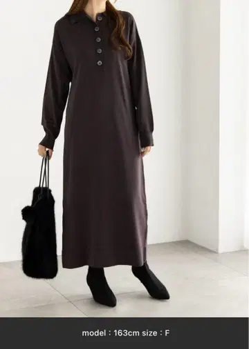 테치치 니트 폴로 원피스