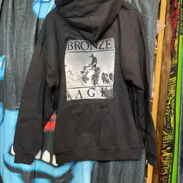BRONZE AGE 후드 부착 후드티 블랙 L 사이즈