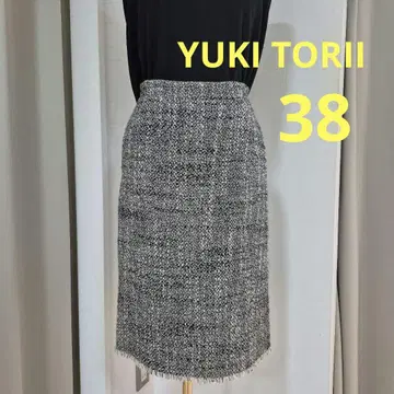 유키토리이 트위드 스커트 모노톤 38