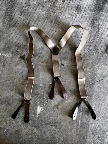 [정교한 복각품] 새상품 영국군 타입 RAF 러버 서스펜더 BROWN