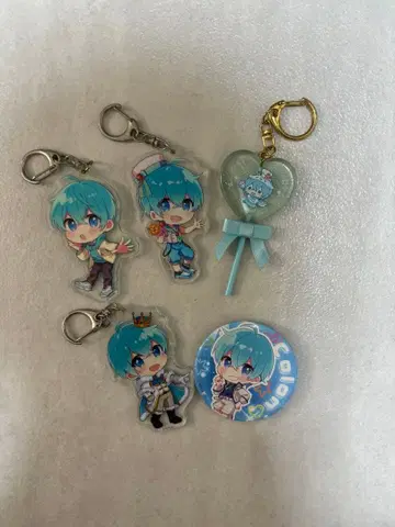 스토푸리 코론 군 아크릴 키링 + 캔뱃지 5개 세트