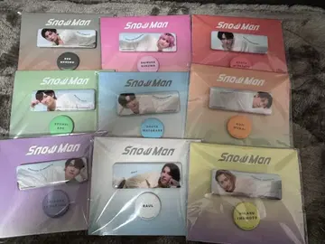 SnowMan 캔 배지 9개 세트