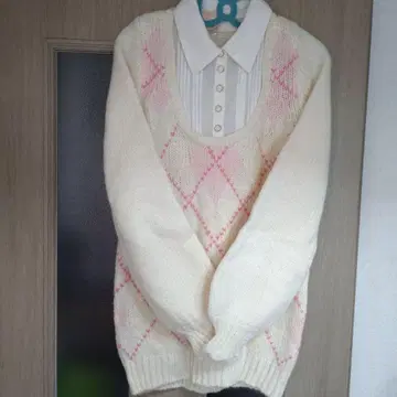 택 포함! 미사용 리즈리사 LIZ LISA 아가일 니트 스웨터