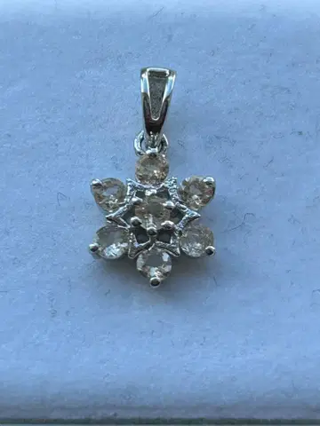 임페리얼 토파즈 실버 도금 펜던트 탑