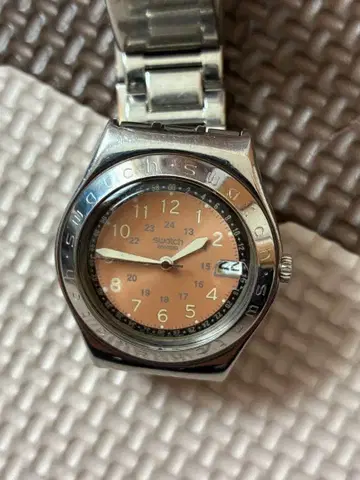 Swatch 손목시계 쿼츠 핑크 다이얼