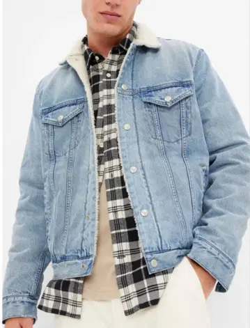 보아 부착 데님 자켓