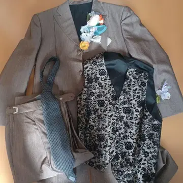 ABL 허리 81 턱시도 꽃 장식 파티 수트