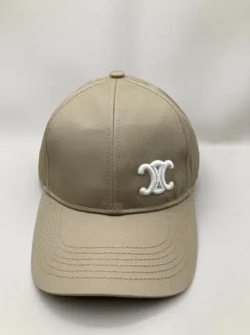 베이지 자수 로고 캡 tf