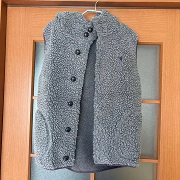 후드 부착 보아 베스트 그레이