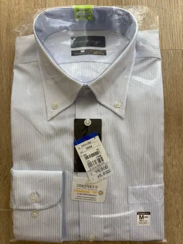 CHRISTIAN ORANI 스트라이프 드레스 셔츠 M