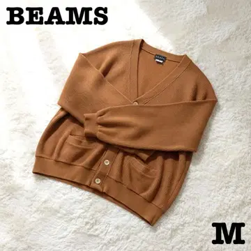 [ 당일 발송 ] BEAMS 빔즈 코튼 니트 가디건 테라코타 M