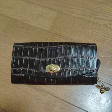 레노마 크로커다일풍 장지갑 블랙