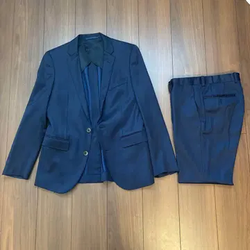 네이비 싱글 브레스 정장 세트