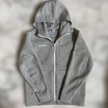 MAMMUT 풀 집업 후드 부착 후드티 그레이 L