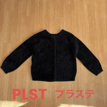 플라스테 라메 니트 가디건