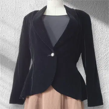 [레어 일본제] PATIO WEAR 벨로아 느낌 자켓 블랙 9R