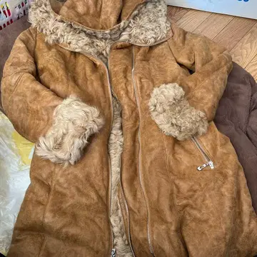 양가죽 무스탕 롱 코트