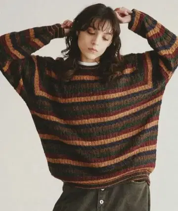 (wishforever) 멜란지 보더 니트