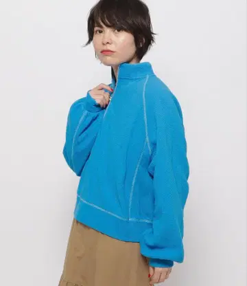 니코앤드 스티치 하프 ZIP 풀오버 블루 M 사이즈