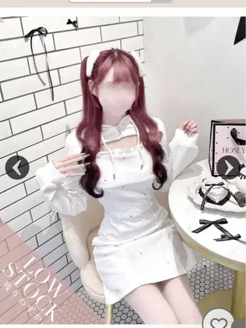 HONEYMEW 맨투맨 앙상블 후드티 원피스