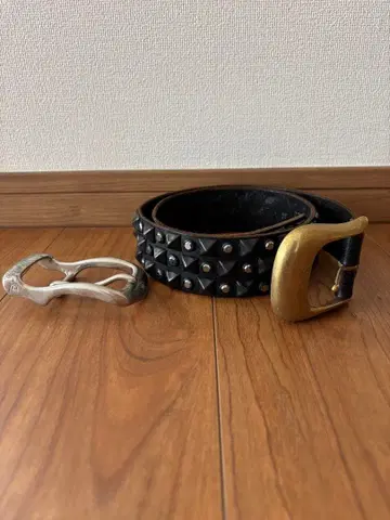 스터드 벨트 빈티지 벨트 소가죽