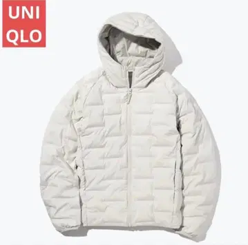 UNIQLO 화이트 다운 자켓 후드 부착 s 미사용 새상품