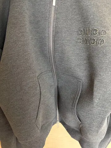 치코 더블 지퍼 후드티