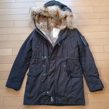 moussy 밀리터리 모즈 코트 인조 모피 부착 자켓